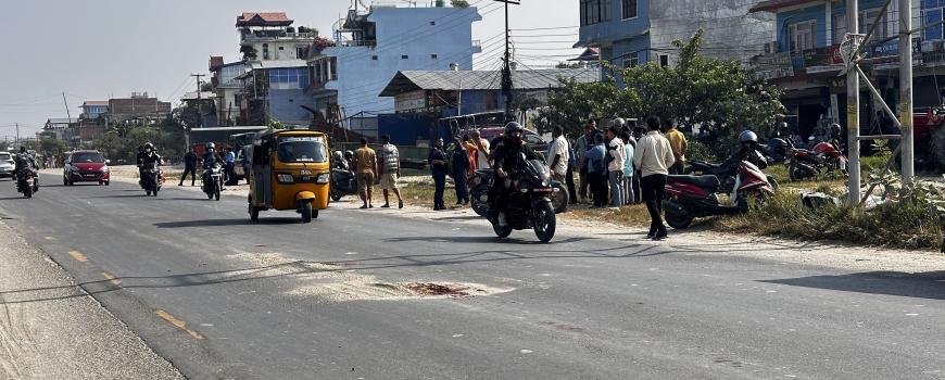 इटहरी बालग्राम चौकमा  भएको सवारी दुर्घटनामा एक दम्पतीको मृत्यु