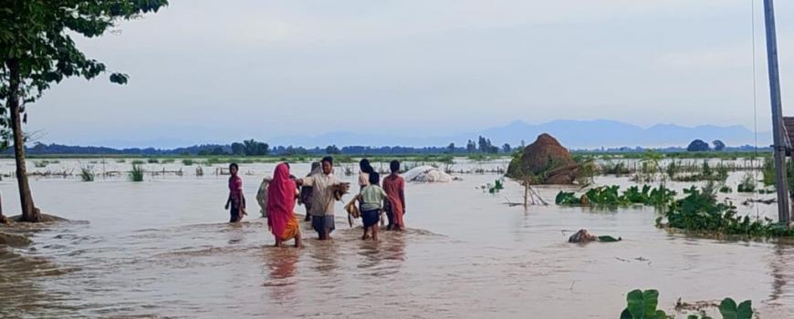 माई खोलाको पानी पस्दा २२ घर विस्थापित, बाढीका कारण पूर्व पश्चिम सडक खण्डमा कल्भर्ट र डाइभर्सन बगायो 