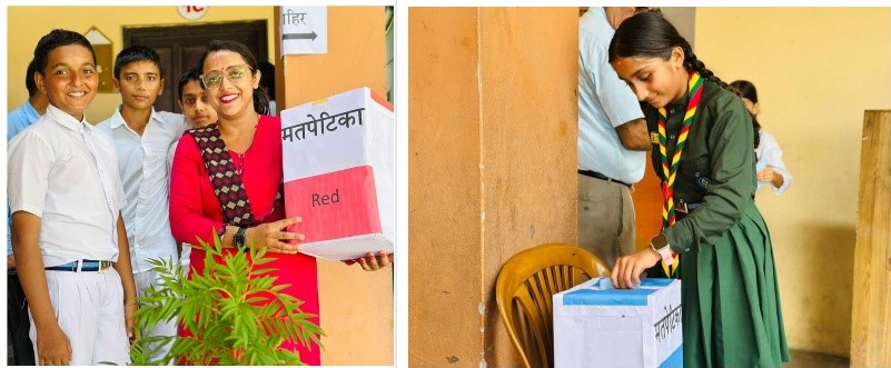 निर्वाचन प्रणाली बुझाउन राष्ट्रिय मा.विले गरायो चुनाव, विद्यार्थीहरुले मत हाले 