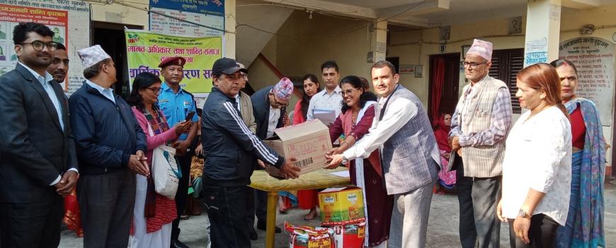 शान्ति समाजद्धारा रामजानकी बृद्धाश्रमलाई खाद्यान्न सहयोग 