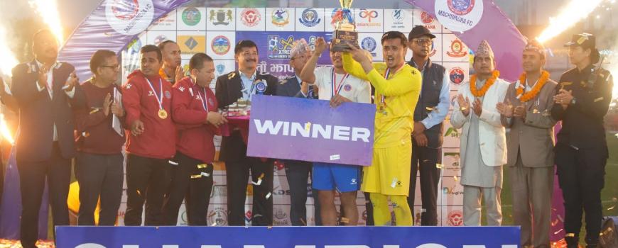 राष्ट्रिय खेलाडीहरु सम्मिलित मच्छिन्द्र सातौं झापा गोल्डकप च्याम्पियन