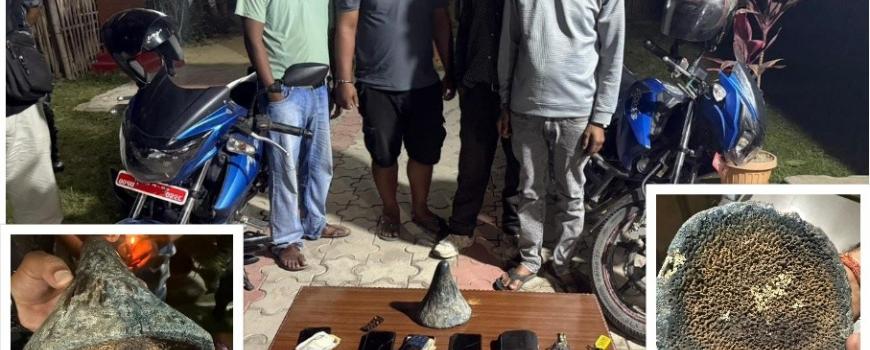 गैंडाको खागसहित ४ जना पक्राउ