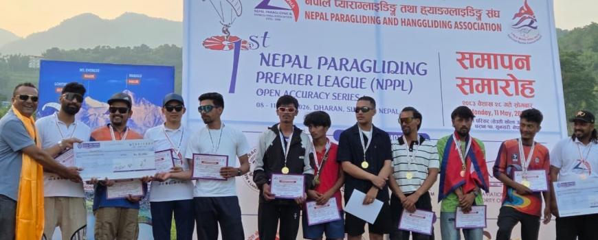 चारदिने प्याराग्लाइडिङ प्रतियोगितामा नेपाली खेलाडीको दबदबा, अमन थापामगर ओभरअल च्याम्पियन